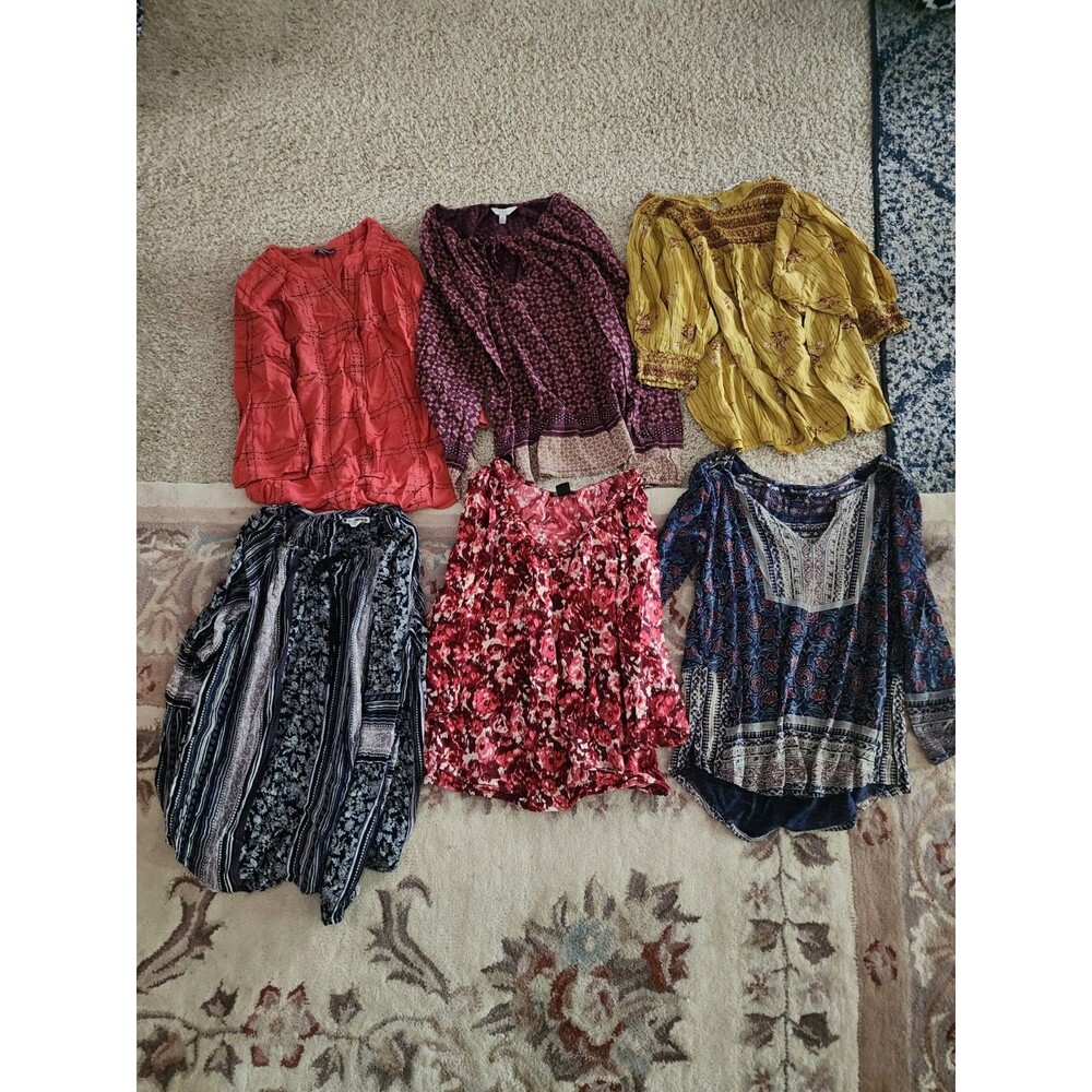 Womens Boho Floral Tunic Top Lot 6 Pairs Lucky Brand Market & Spruce ASOS S M
